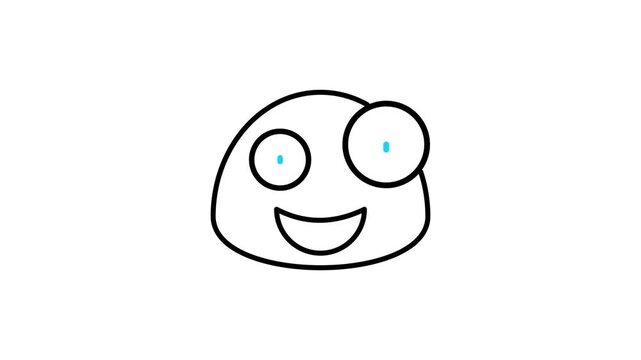 Crazy emoji animated icon video