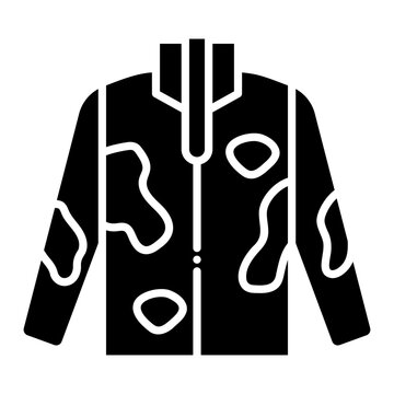 Camouflage Jacket Icon: Hunting Apparel Vector