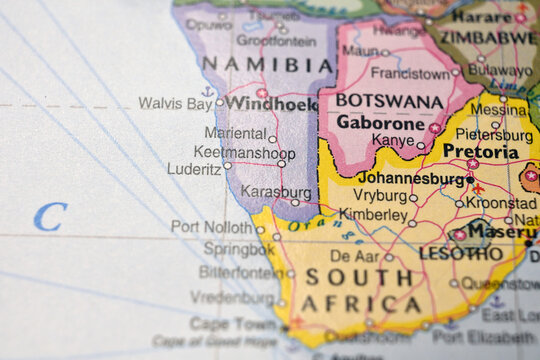 Keetmanshoop Namibia &ndash; Map Location with Blurred Background