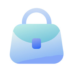 Obraz premium 3d illustration of a secure blue bag icon on a white square internet button symbol for web privacy and data protection access