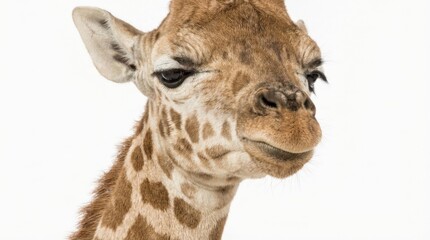 Giraffe Head Close Up Portrait.