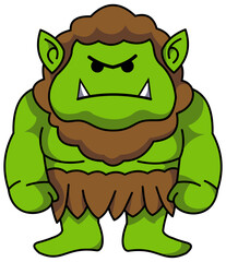 Obraz premium Buto Ijo Giant Ogre Illustration. Editable color vector