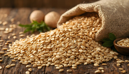 Obraz premium Raw Oat Grains for Healthy Eating