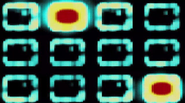 Retro Pixel Mosaic Overlay with Dither Effect