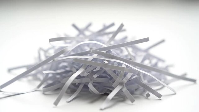 Shredded paper pile.
