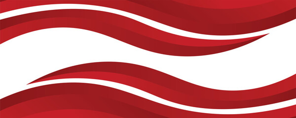 Obraz premium Curved golden yellow wave and a deeper red wavy border, footer vector illustration