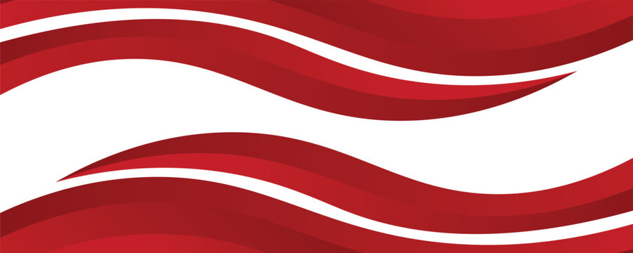 Curved golden yellow wave and a deeper red wavy border, footer vector illustration