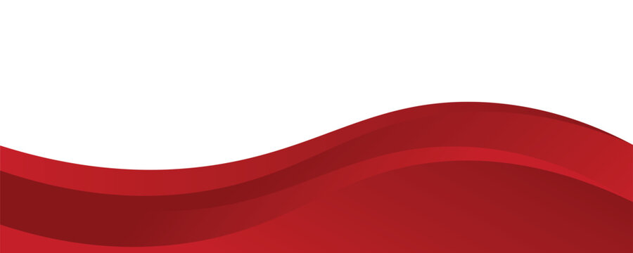 Curved golden yellow wave and a deeper red wavy border, footer vector illustration