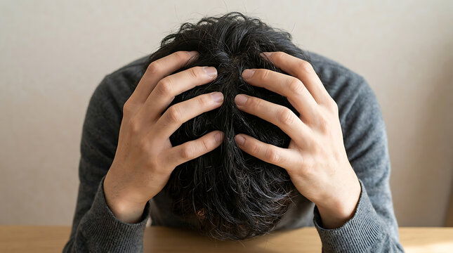People Holding Head Stress Anxiety Mental Health Problem Burnout Concept
