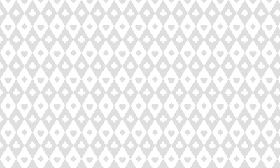 トランプ柄のダイヤ背景。モノクロの菱形シームレスパターン、ダイヤモンドチェック。