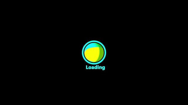 Circle loading animation. Progress bar ,loading and buffering icon animation-looped