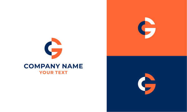 letter CG,, GC logo design, Minimalist CG, GC initial based vector icon.