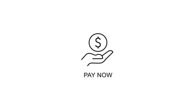 Pay now hand holding dollar coin payment symbol payment dollar coin hand holding money finance business payment