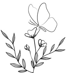 Obraz premium vector illustration of a branch of a tree