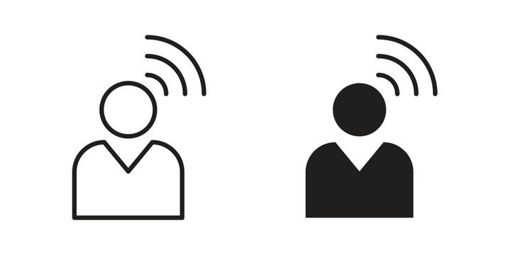 Influencer icon line drawing. Minimalist style icons