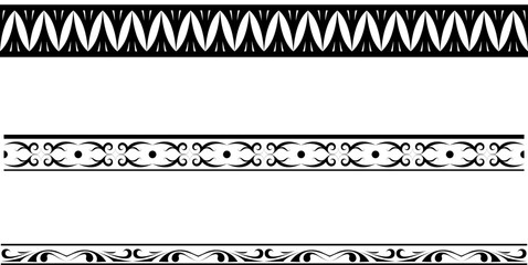 black and white set of delimiters for text, dividers