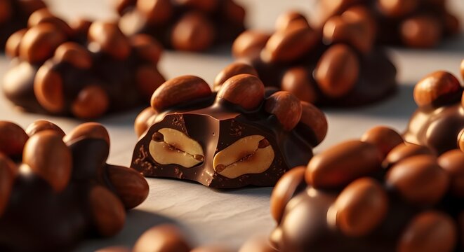 Dark Chocolate Peanut Clusters Toasted Nut Crunch Bite, a Handcrafted Indulgence Combining Deep Cocoa Richness and Crunchy Texture for Perfect Confectionery Bliss