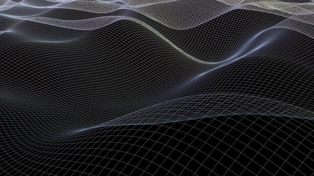 Color grid wave techno bg able to loop endless 4k