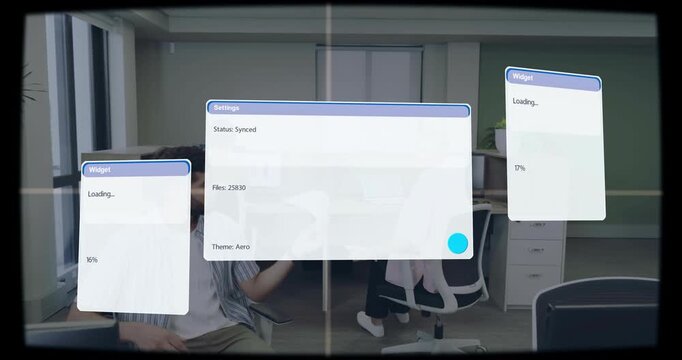 Central Settings panel remaining fixed over business team shifting responding to loading widgets