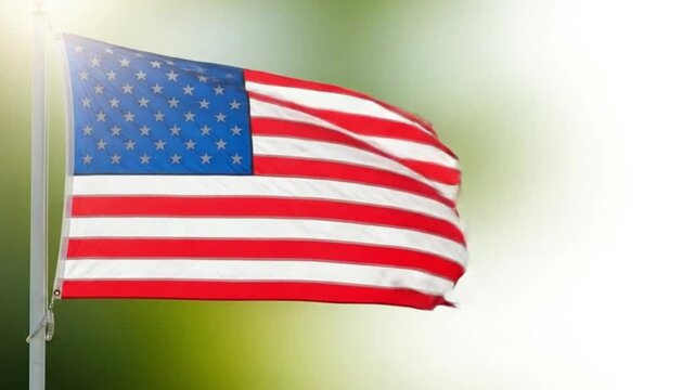 american flag on a white background