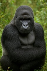 Obraz premium Mountain Gorilla Gorilla beringei beringei A subspecies of the e