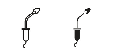 Fototapeta premium Welding icon line drawing. Minimalist style icons