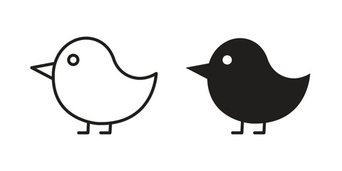 Chick icon in line design. icon for website design, mobile app, ui © Sabrin