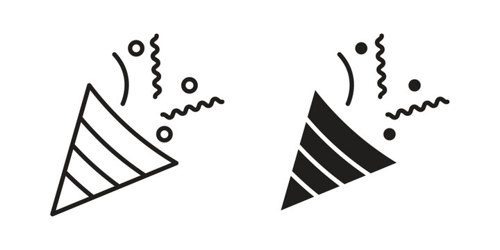 Confetti icon in line design. icon for website design, mobile app, ui