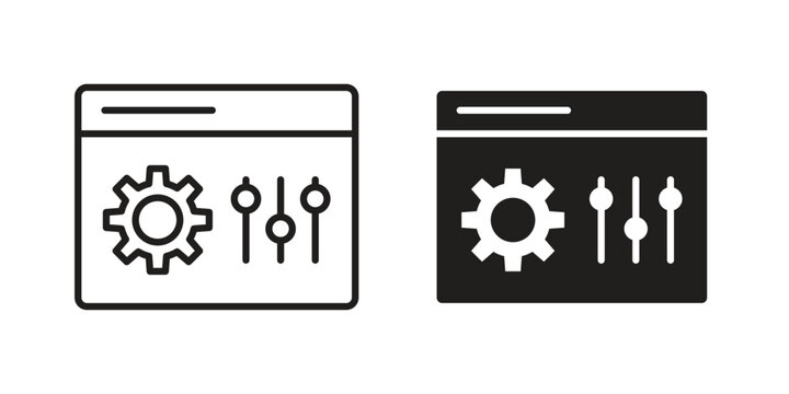 Control panel icon in line design. icon for website design, mobile app, ui