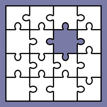Missing piece of jigsaw puzzle illustration.