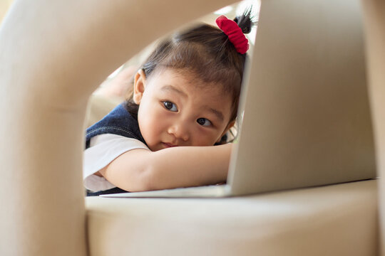 Baby girl and the laptop