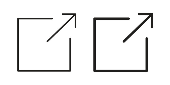 External link icon in line design. icon for website design, mobile app, ui