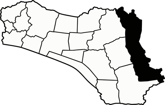 Libya Regional District Map Outline for Interactive Data Visualization Infographic.Optimized for interactive web maps, statistical data overlays, and professional geographical reporting