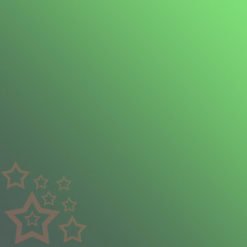 Gr&uuml;ner Farbverlauf Hintergrund mit dekorativen Sternen im Umriss-Stil