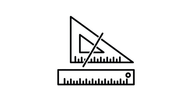 Triangle Ruler Drawing Tool Geometry.