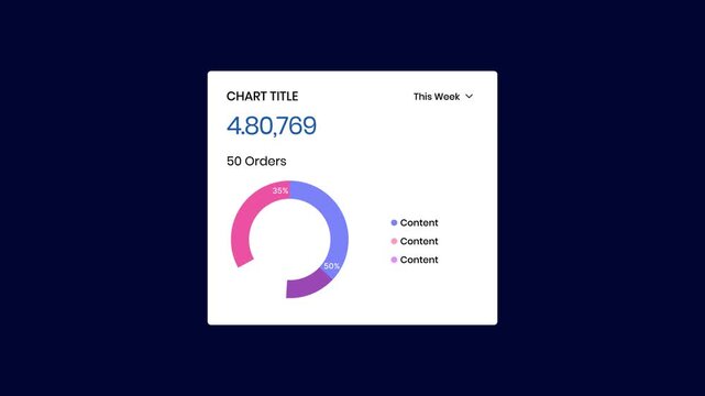 vector illustration of a business ui animation section