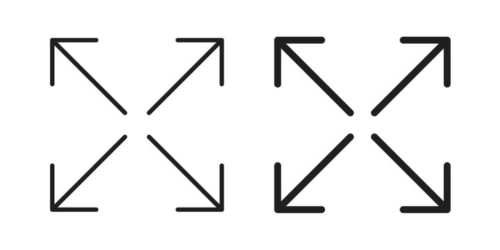 Fullscreen icon in line design. icon for website design, mobile app, ui