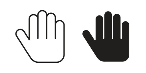Obraz premium Hand icon in line design. icon for website design, mobile app, ui