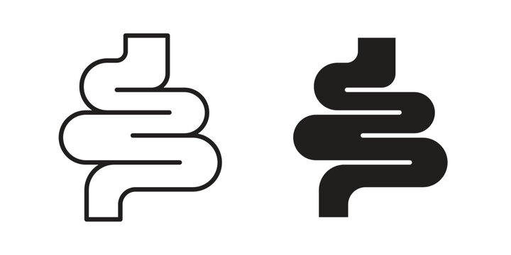 Intestine icon in line design. icon for website design, mobile app, ui