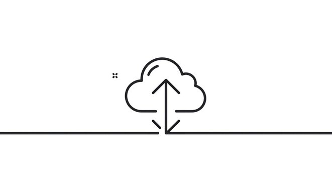 Cloud Computing Upload Data Storage Icon.