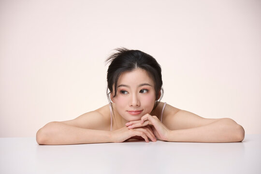 Beauty portrait of a radiant young woman