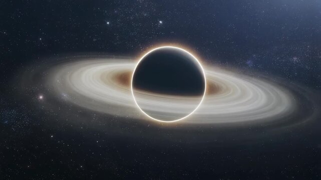 Cinematic Journey Towards a Supermassive Black Hole in Space.