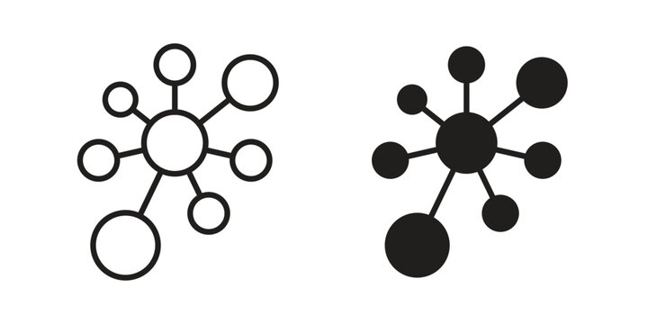 Network icon in line design. icon for website design, mobile app, ui