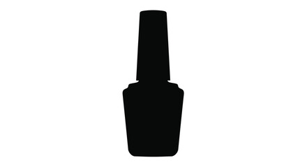 Obraz premium A stark black silhouette of a nail polish bottle