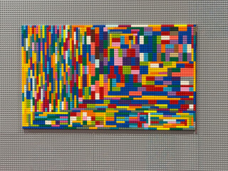 Naklejka premium Colorful lego brick mosaic