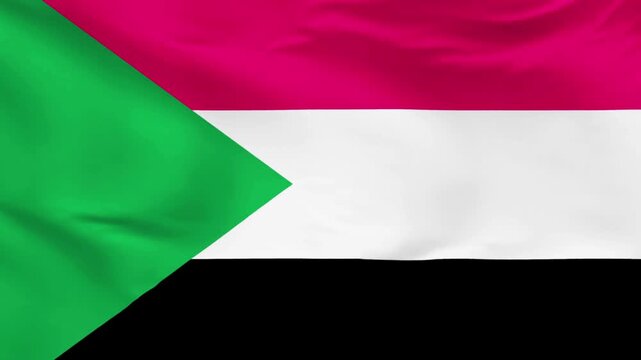 Sudan Flag's Emblem: A vibrant depiction of the Sudan flag, its bold colors and symbolic design representing national identity and pride.