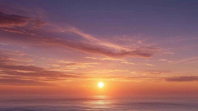 Summer sunset landscape in warm golden light scenic nature