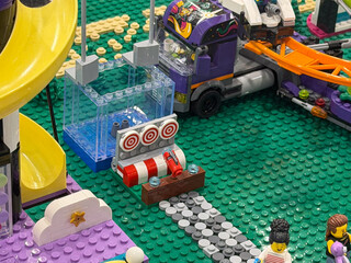 Naklejka premium Lego amusement park target game scene