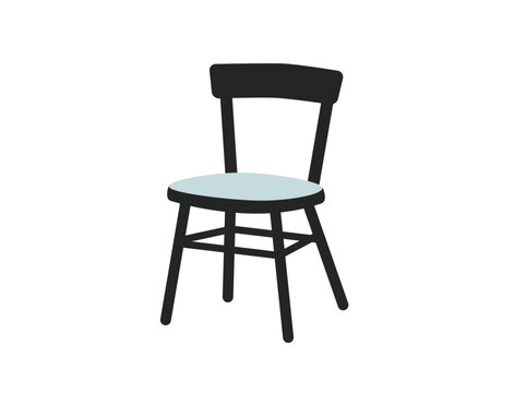 School chair with good quality.  Classic wood chair isolated. Chair icon. 