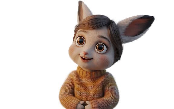 Benny the bunny character portrait